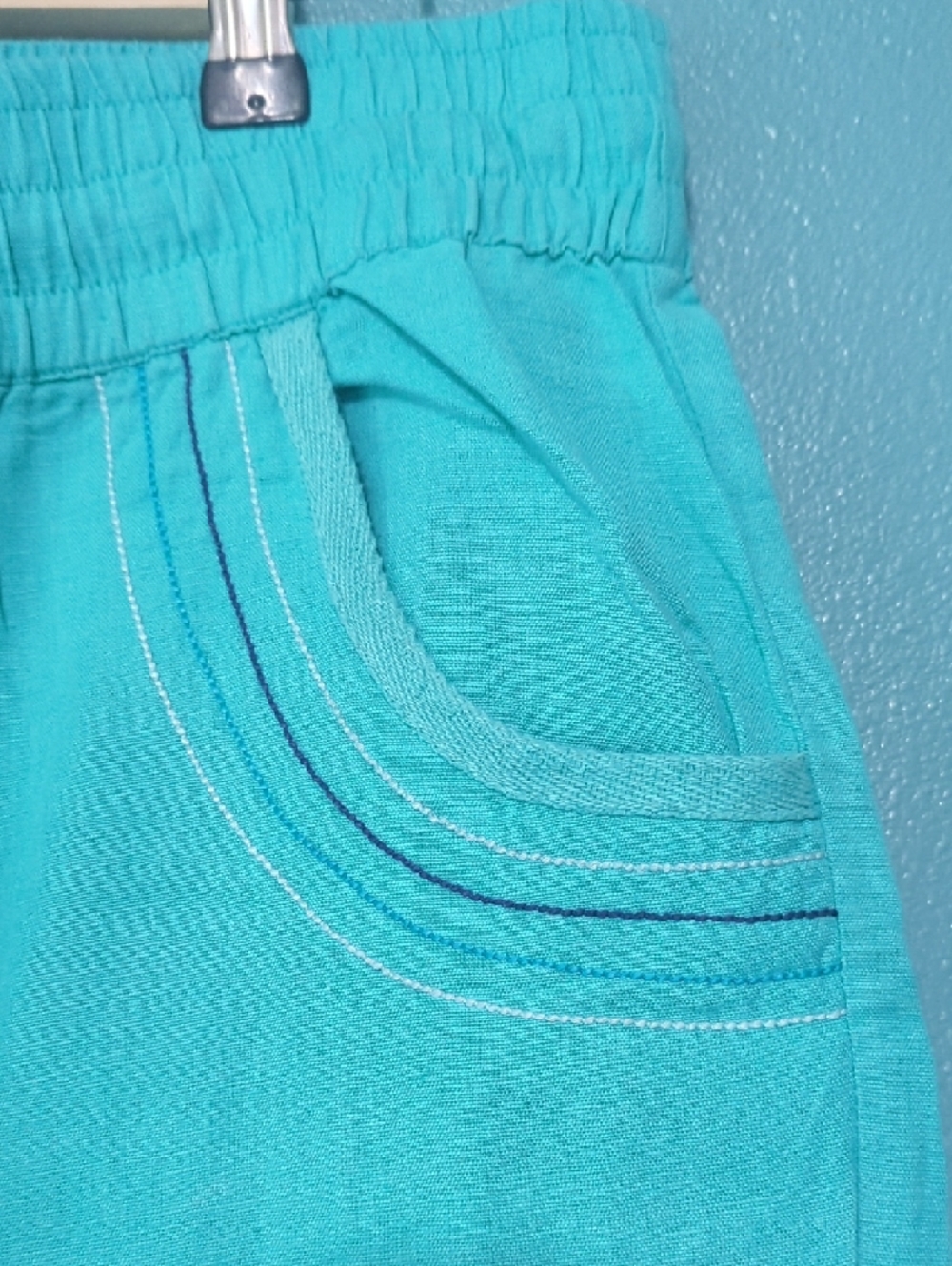 Rip Curl Teal Wide-Leg Drawstring Pants - Picture 2 of 5